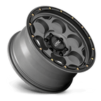 17X8.5 6X139.7/00 Kmc Dirty Harry Satin Gray W/Blk Lip Cb106 - OffRoad-LLCTKMCHN017016-Llantas