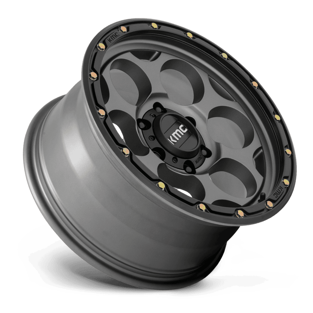 17X8.5 6X139.7/00 Kmc Dirty Harry Satin Gray W/Blk Lip Cb106 - OffRoad-LLCTKMCHN017016-Llantas