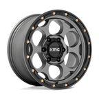 17X8.5 6X139.7/00 Kmc Dirty Harry Satin Gray W/Blk Lip Cb106 - OffRoad-LLCTKMCHN017016-Llantas