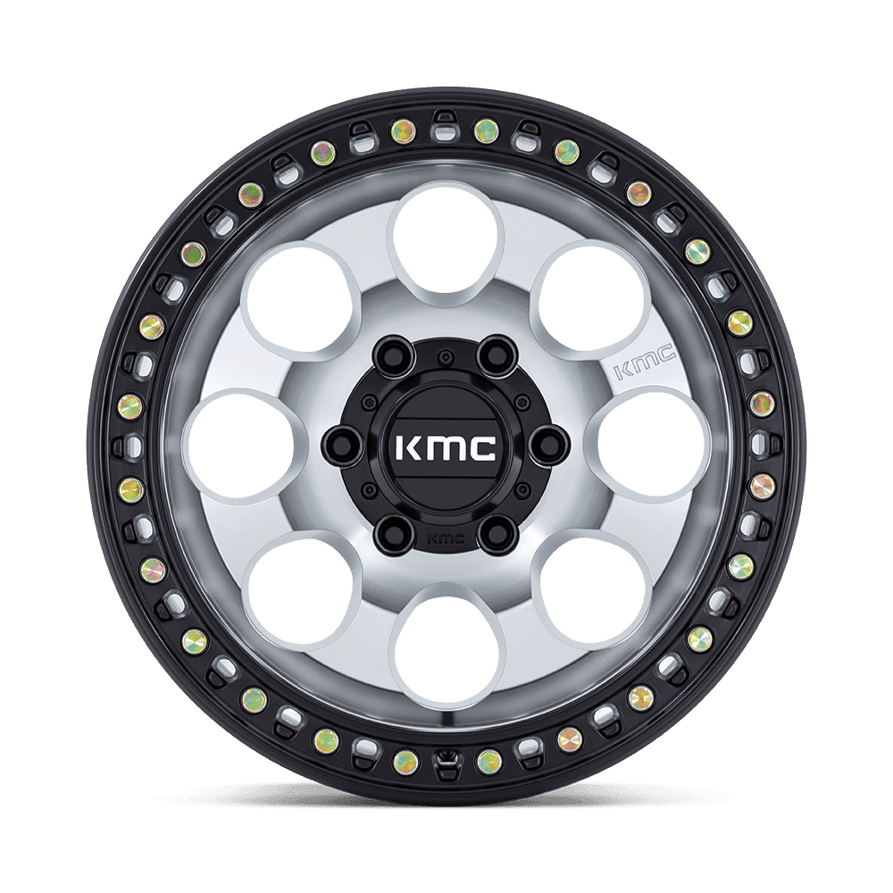 17X8.5 6X139.7/10 Kmc Riot Machined W/Satin Black Lip Cb106 - OffRoad-LLCTKMCHN017011-Llantas