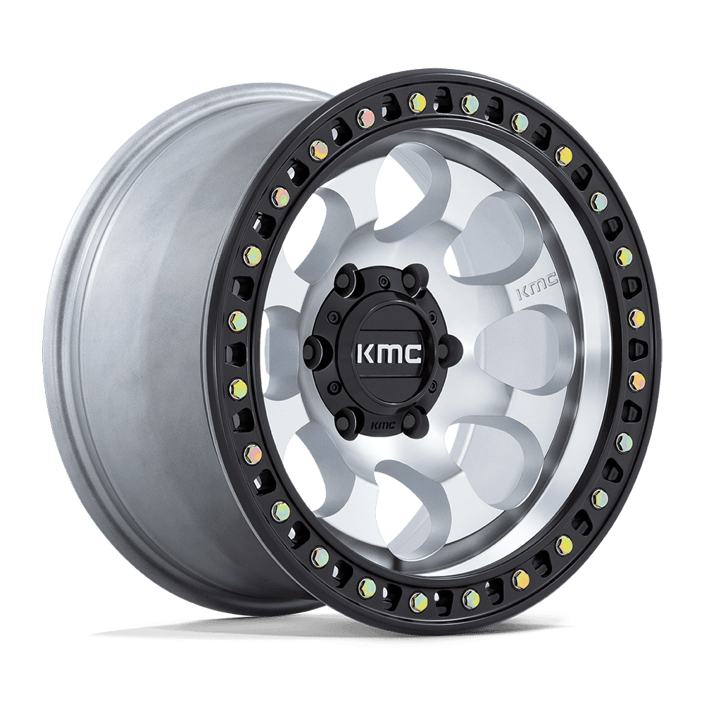 17X8.5 6X139.7/10 Kmc Riot Machined W/Satin Black Lip Cb106 - OffRoad-LLCTKMCHN017011-Llantas