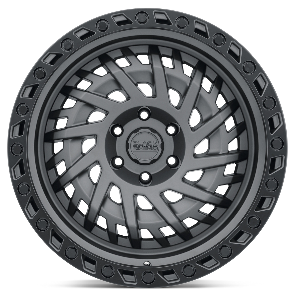 17X9.0 5X127/-18 Black Rhino Shredder Matte Gunmetal/Blk Lip - OffRoad-LLCTBRCHN017088-Llantas