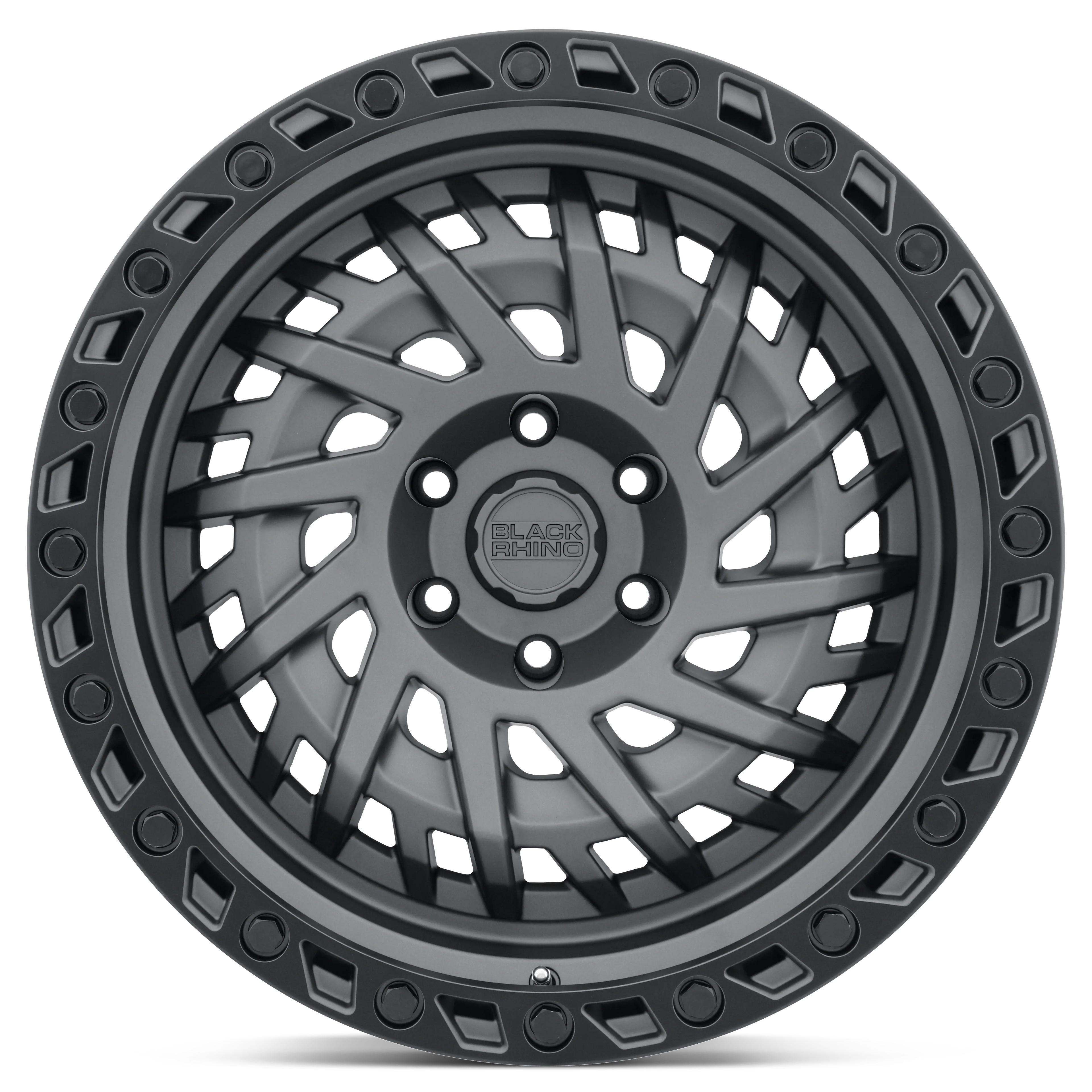 17X9.0 5X127/-18 Black Rhino Shredder Matte Gunmetal/Blk Lip - OffRoad-LLCTBRCHN017088-Llantas