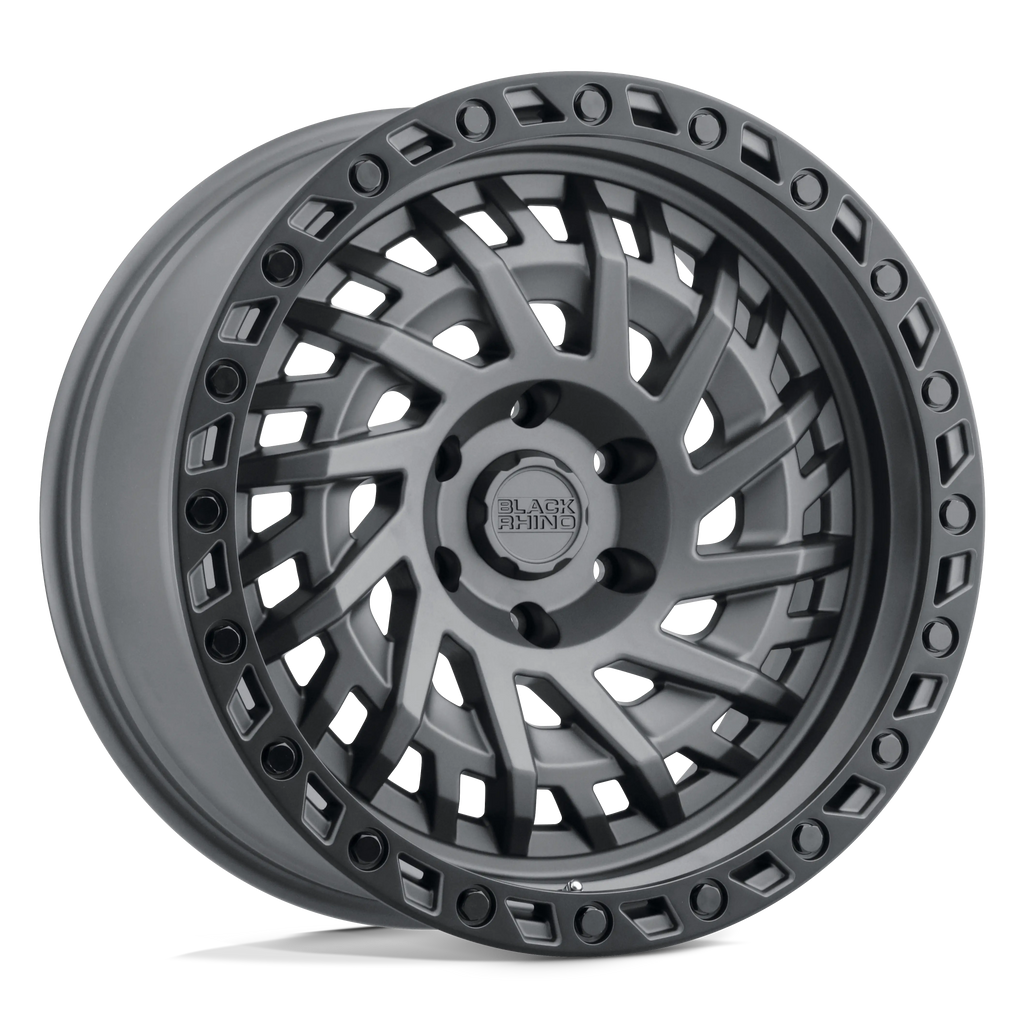 17X9.0 5X127/-18 Black Rhino Shredder Matte Gunmetal/Blk Lip - OffRoad-LLCTBRCHN017088-Llantas