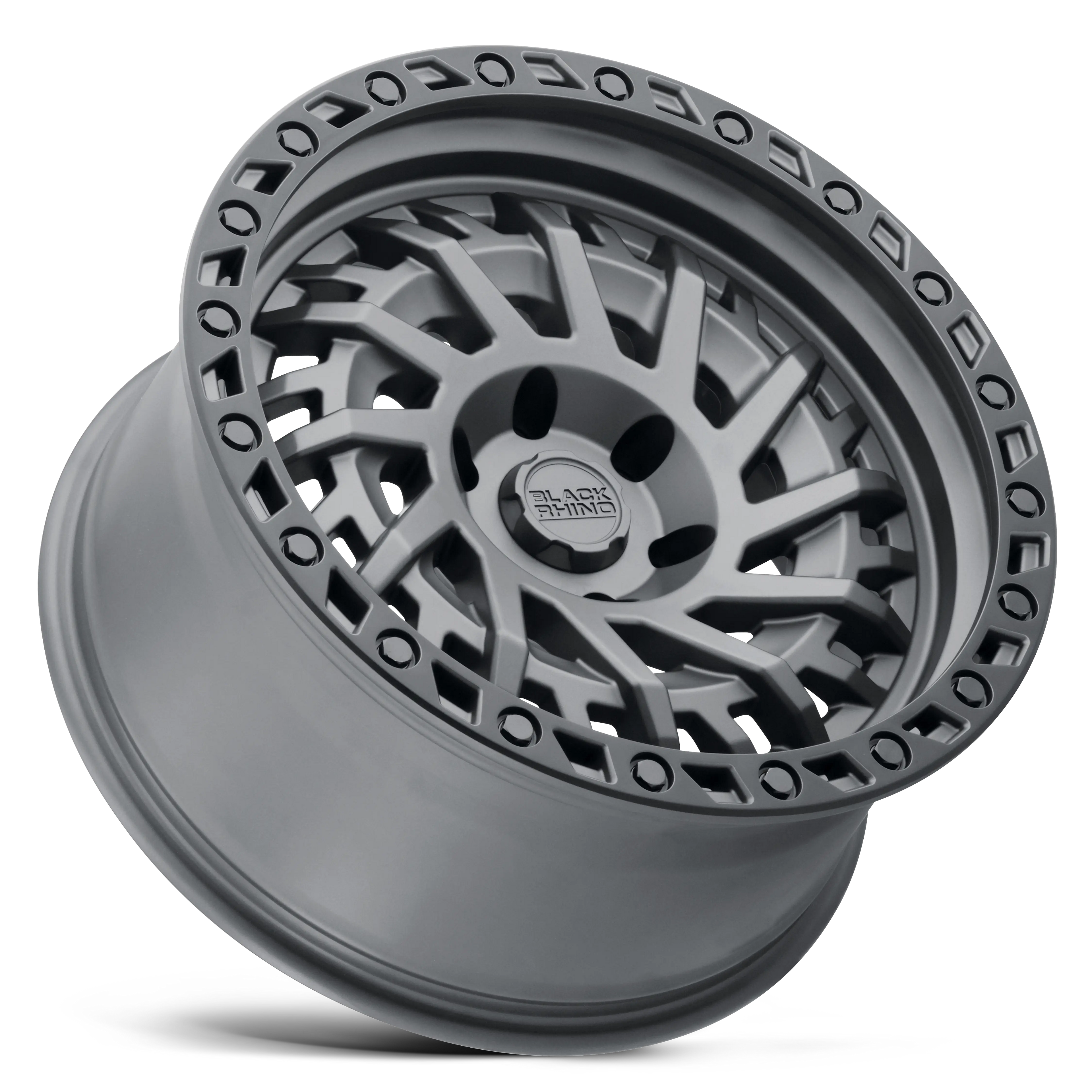 17X9.0 5X127/-18 Black Rhino Shredder Matte Gunmetal/Blk Lip - OffRoad-LLCTBRCHN017088-Llantas