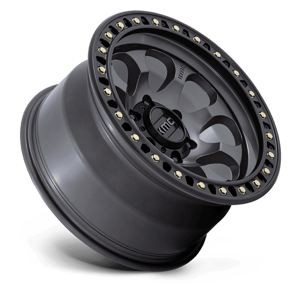 17X9.0 6X139.7/-12 Kmc Km550 Riot Anthracite W/Satin Black LIP - OffRoad-LLCTKMCHN017008-Llantas