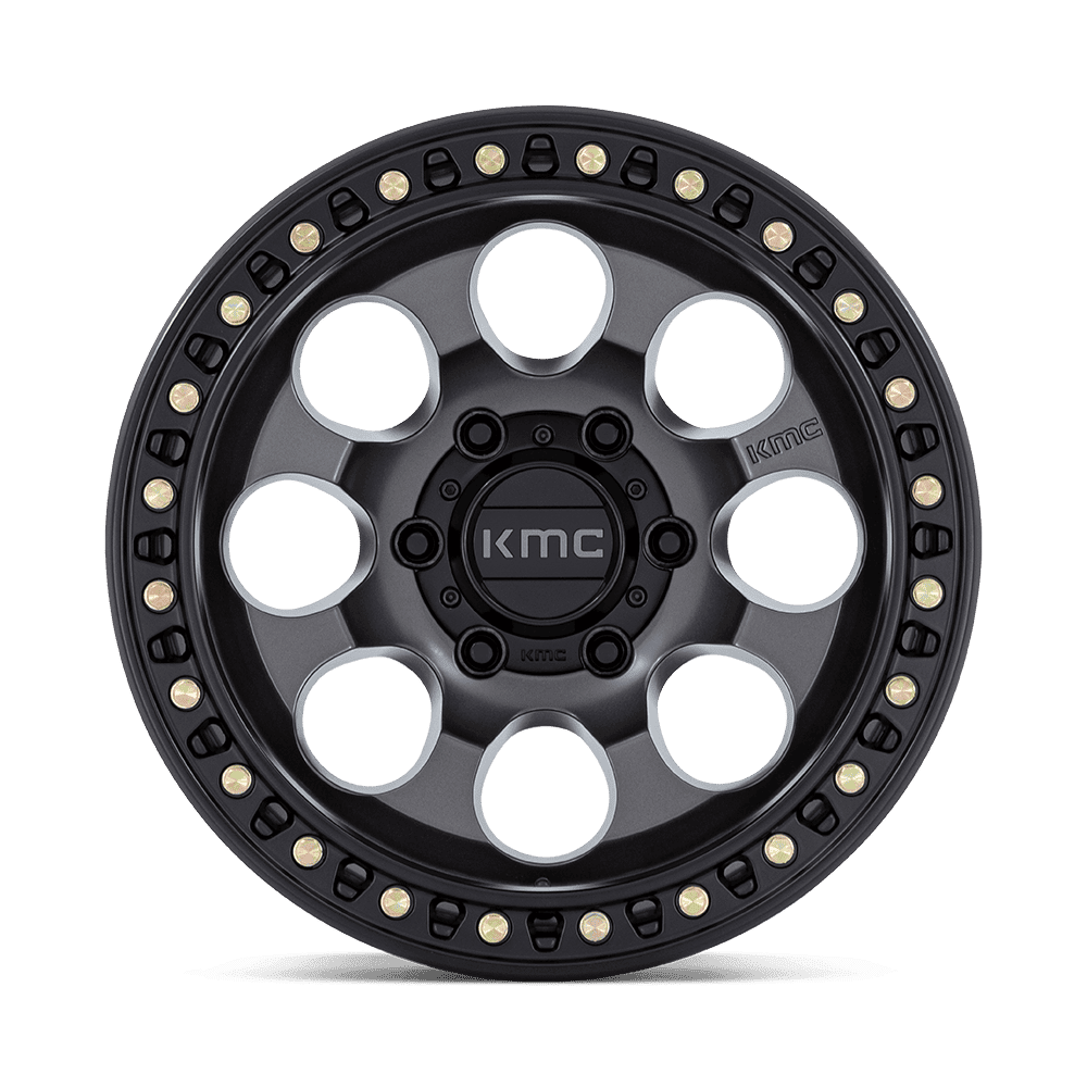 17X9.0 6X139.7/-12 Kmc Km550 Riot Anthracite W/Satin Black LIP - OffRoad-LLCTKMCHN017008-Llantas
