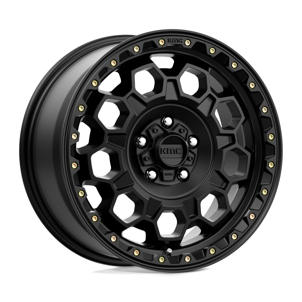 17X9.0 6X139.7/-12 Kmc Trek Satin Black Cb106.1 - OffRoad-LLCTKMCHN017019-Llantas