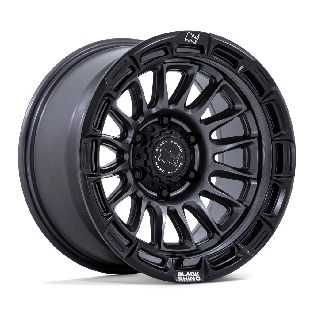 17X9.0 6X139.7/1 Black Rhino Rival Matte Gunmetal W/ Matte B - OffRoad-LLCTBRCHN017116-Llantas