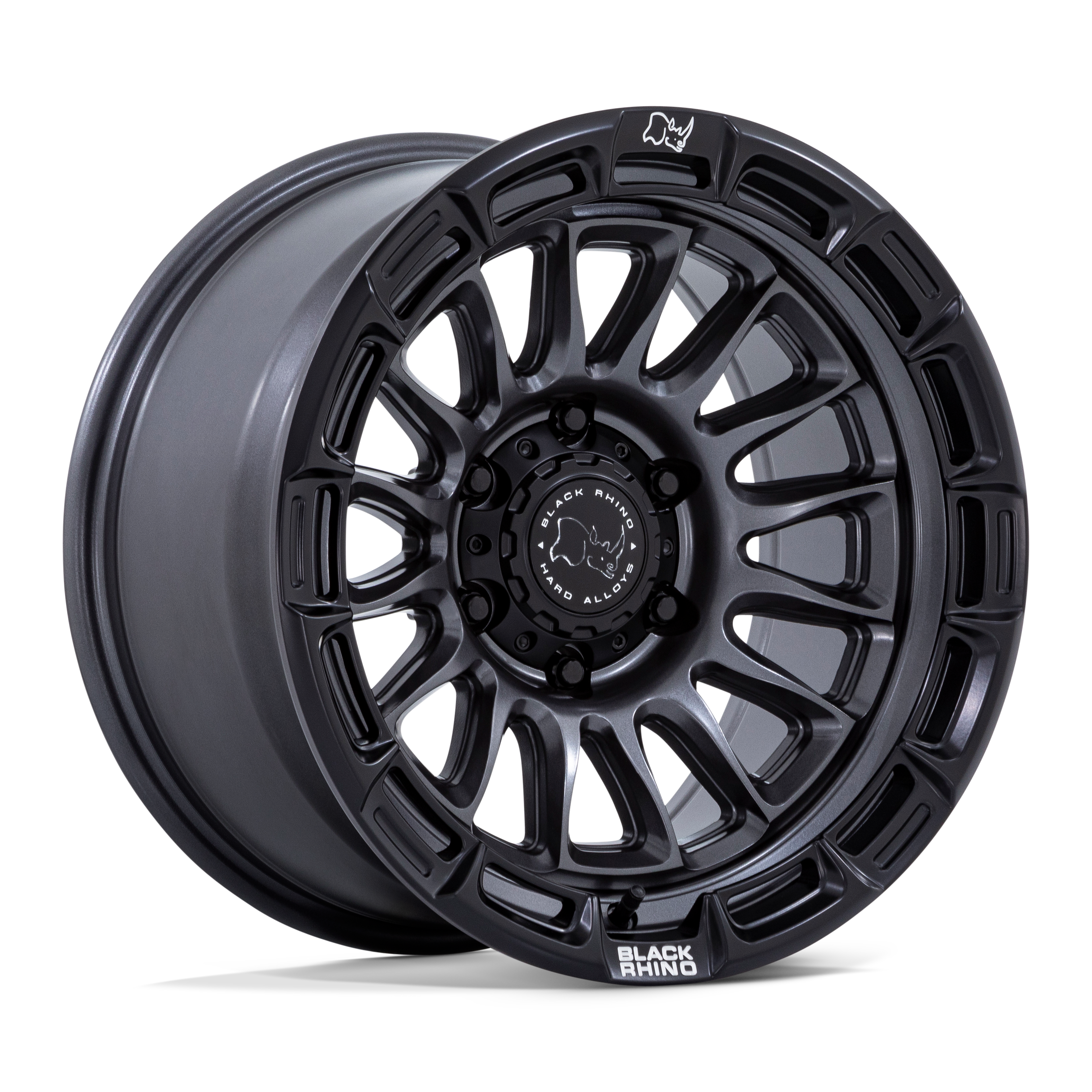 17X9.0 6X139.7/1 Black Rhino Rival Matte Gunmetal W/ Matte B - OffRoad-LLCTBRCHN017116-Llantas