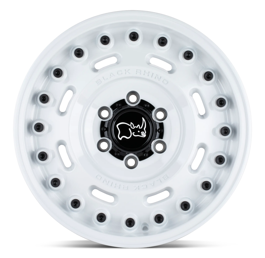 20X9.5 5X130/25 Black Rhino Axle Glos White Cb84.1 - OffRoad-LLCTBRCHN020027-Llantas