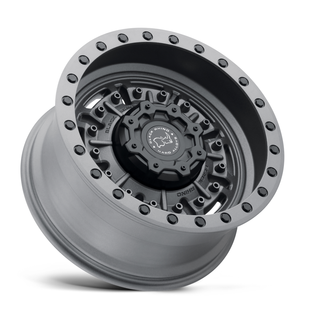 20X9.5 6X135/12 Black Rhino Abrams Textured Matte Gunmetal - OffRoad-LLCTBRCHN020024-Llantas
