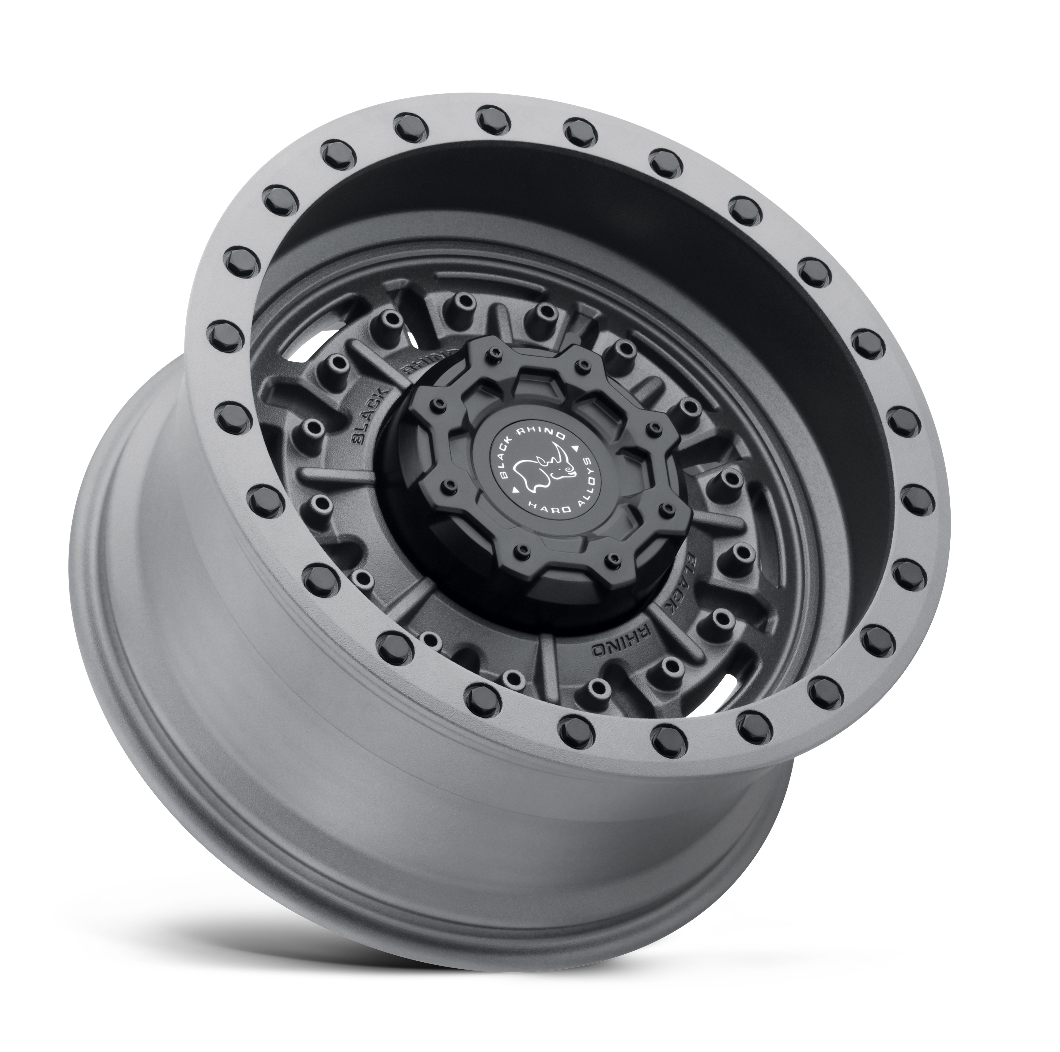 20X9.5 6X135/12 Black Rhino Abrams Textured Matte Gunmetal - OffRoad-LLCTBRCHN020024-Llantas