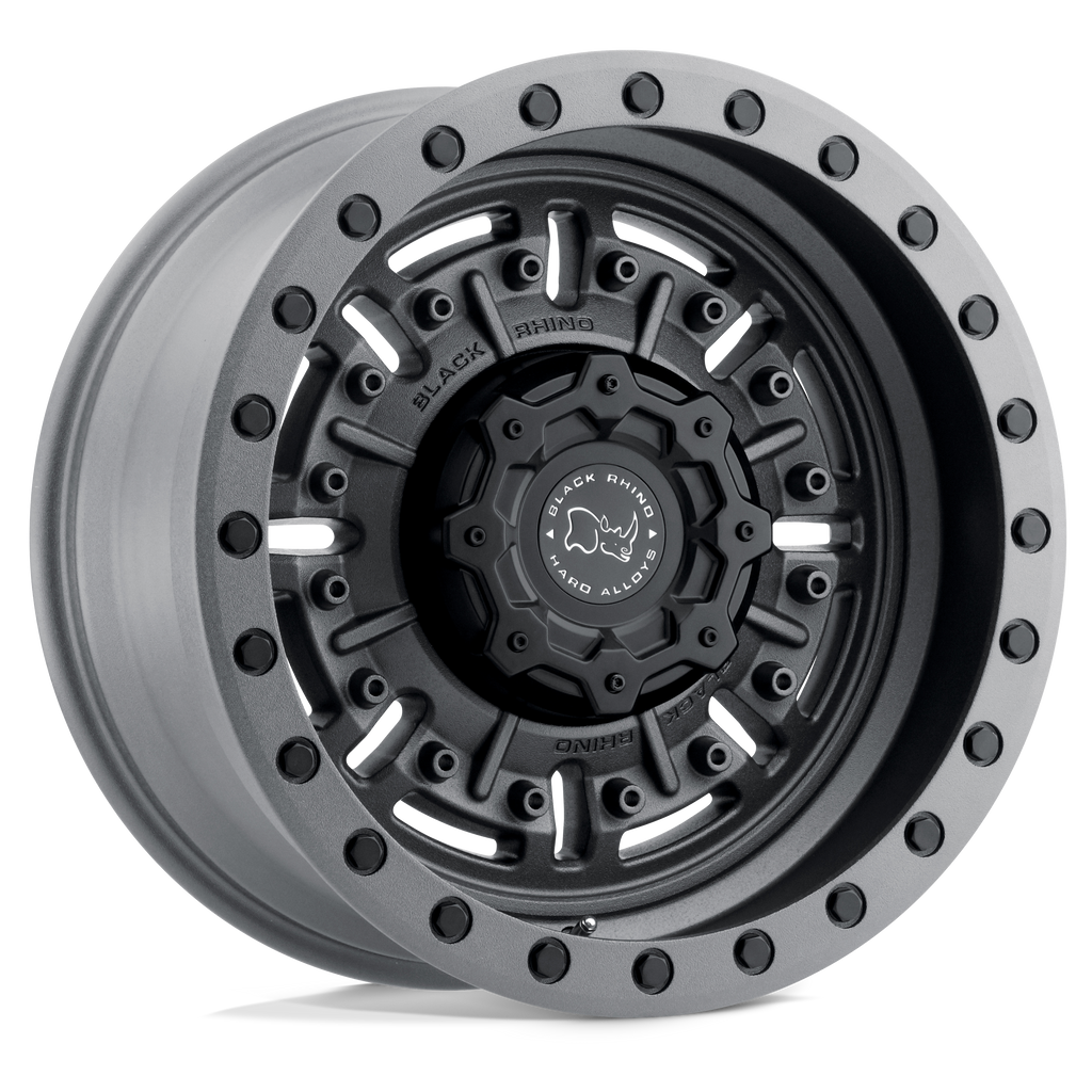 20X9.5 6X135/12 Black Rhino Abrams Textured Matte Gunmetal - OffRoad-LLCTBRCHN020024-Llantas