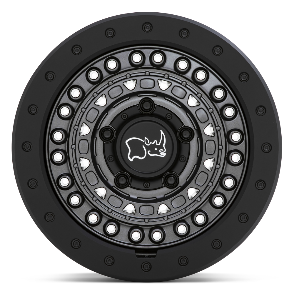 17X8.5 5X127/-18 Black Rhino Barricade Gun Black/Black Rock