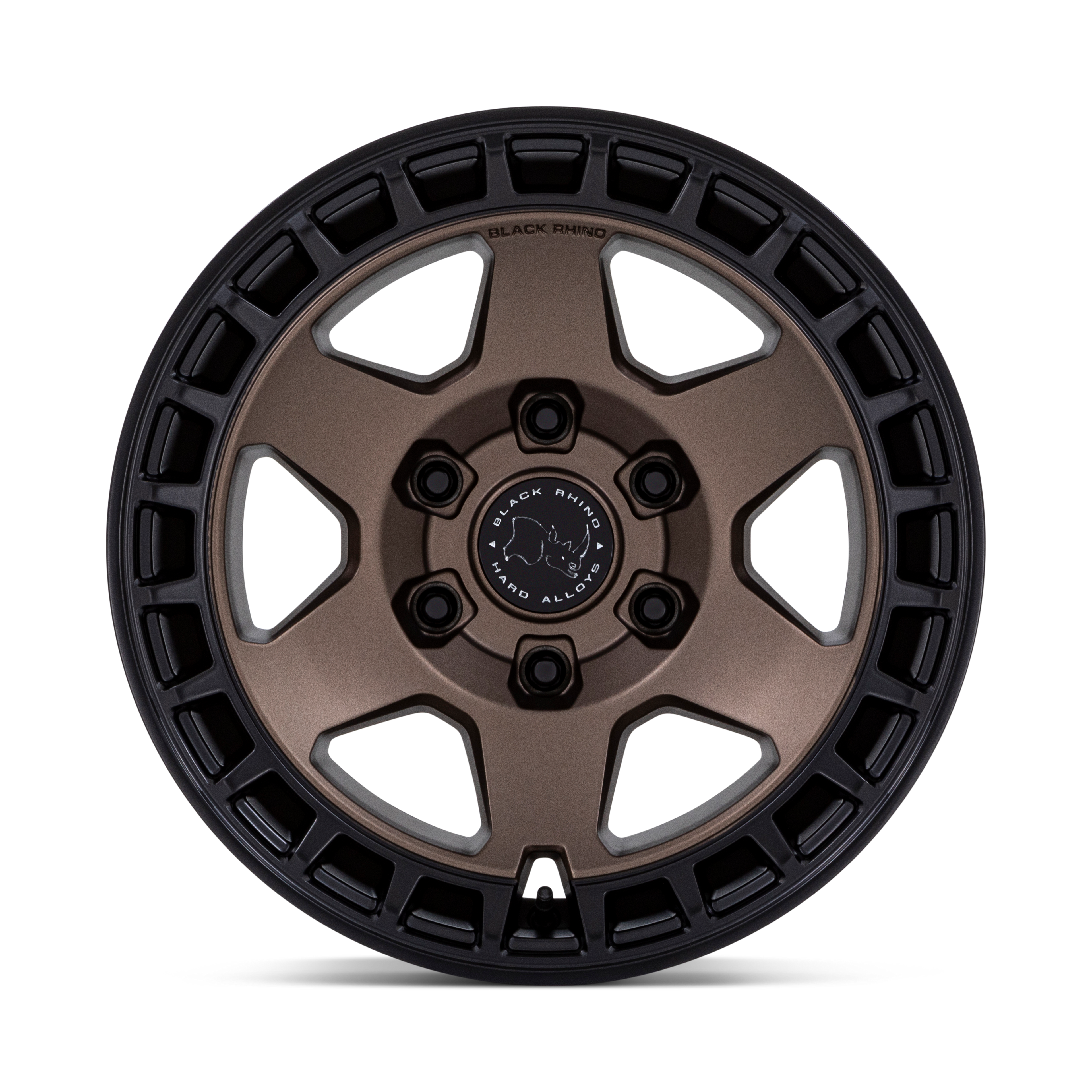 17X8.5 6X139.7/-10 Black Rhino Bahari Matte Bronze W/Blk B