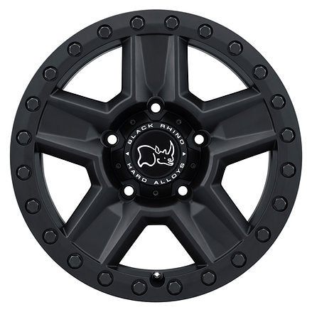 17X8.5 6X139.7/-18 Black Rhino Ravine Matte Black