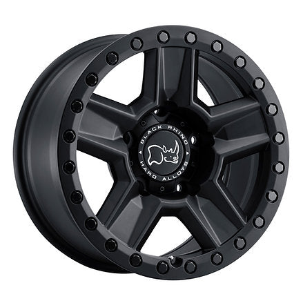 17X8.5 6X139.7/-18 Black Rhino Ravine Matte Black Offroad
