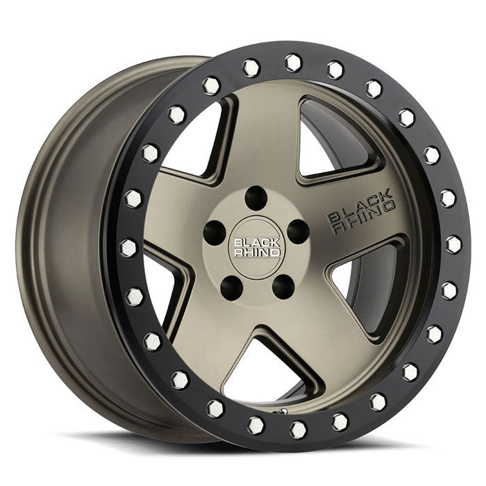 17X8.5 6X139.7/00 Black Rhino Crawler Beadlock Matte Bronce