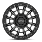 17X9.0 6X139.7/00 Kmc Km547 Carnage Satin Black W/Gray Tint
