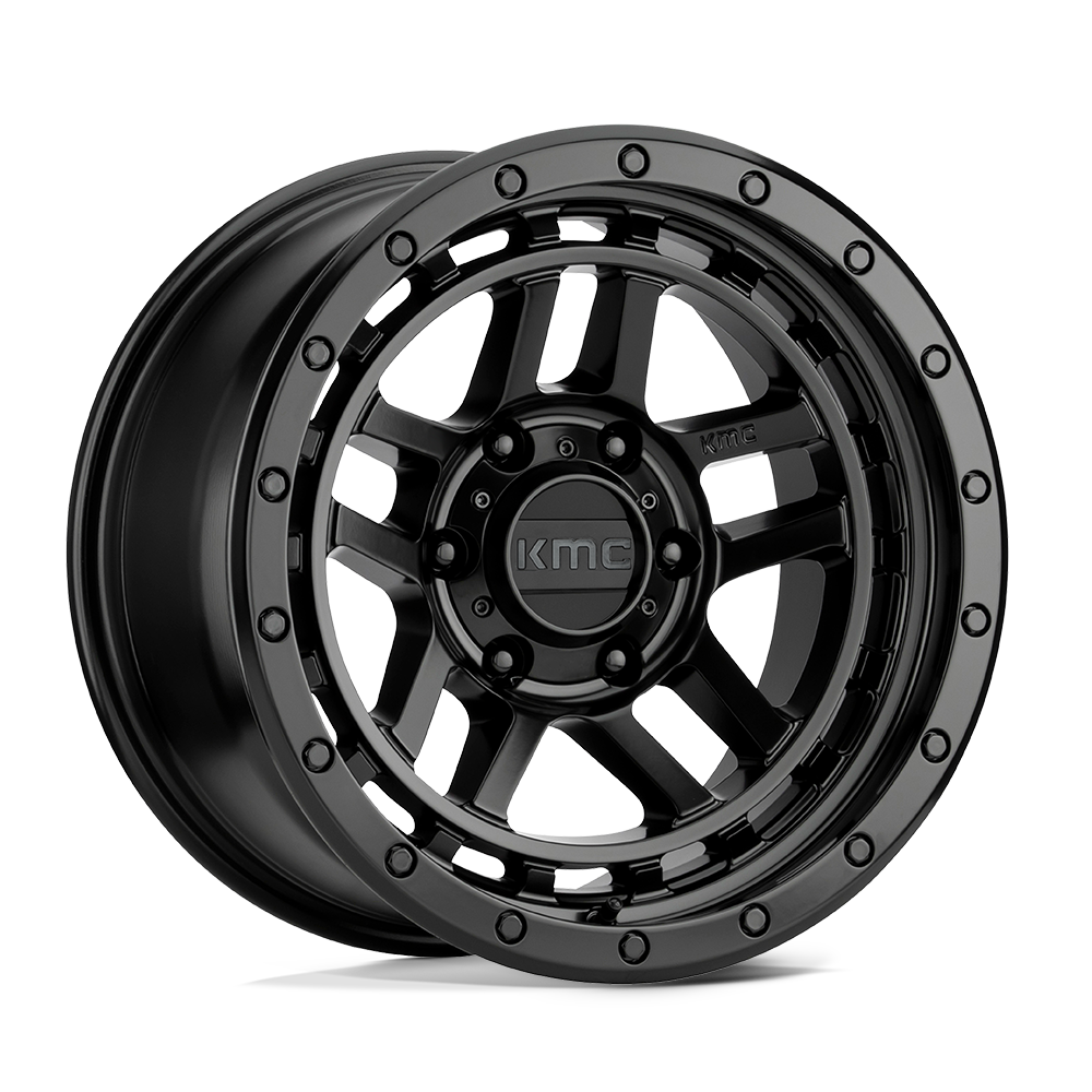 17X9.0 6X139.7/-12 Kmc Recon Satin Black Cb106.25