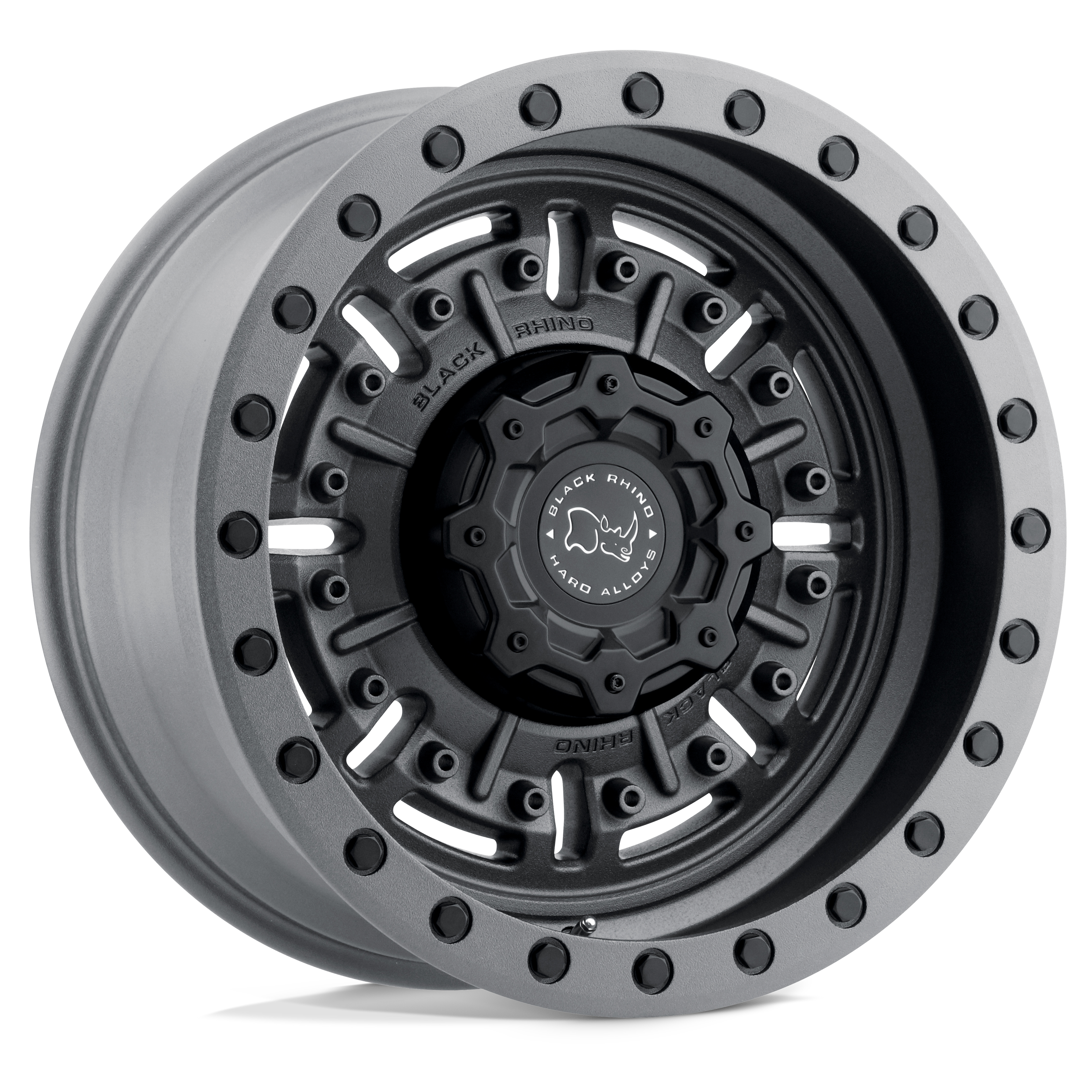 17X8.5 6X114.3/00 Black Rhino Abrams Textured Matte Gunmetal