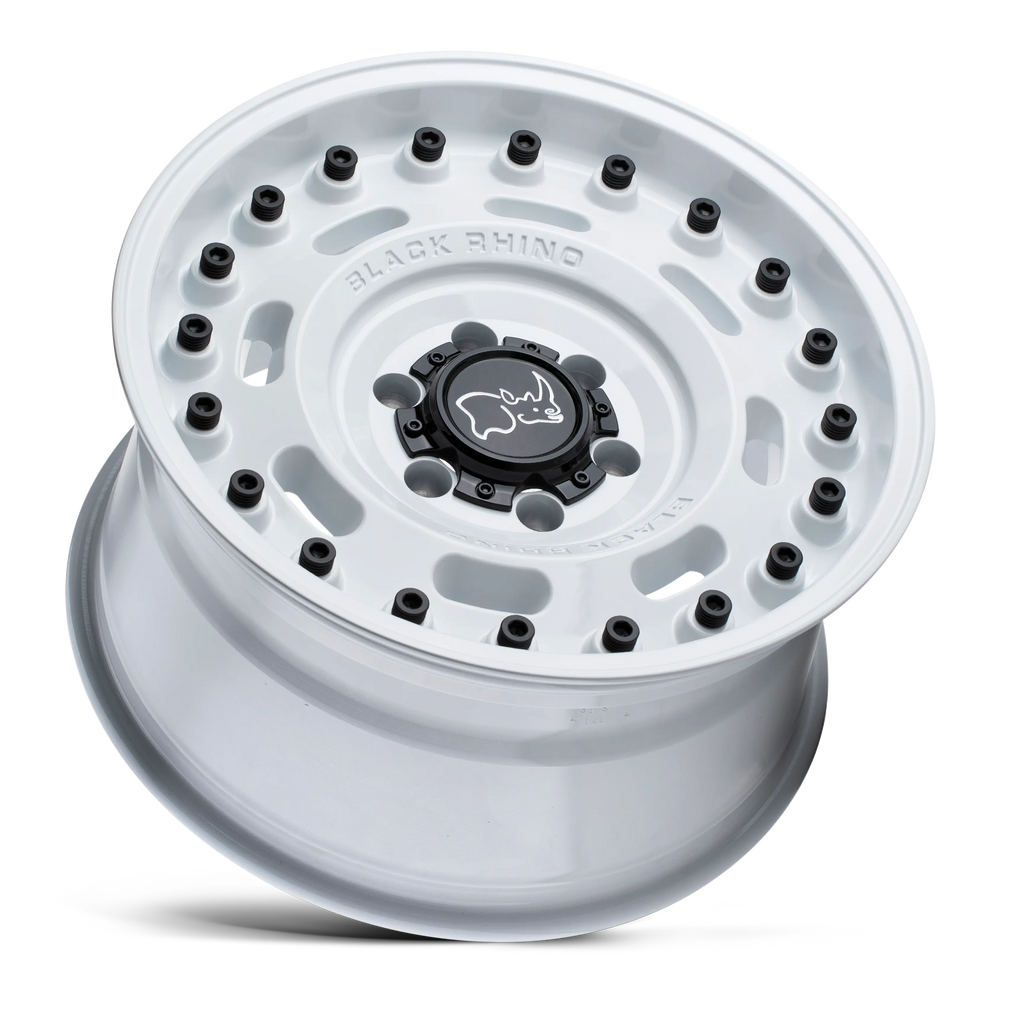 20X9.5 5X130/25 Black Rhino Axle Glos White Cb84.1