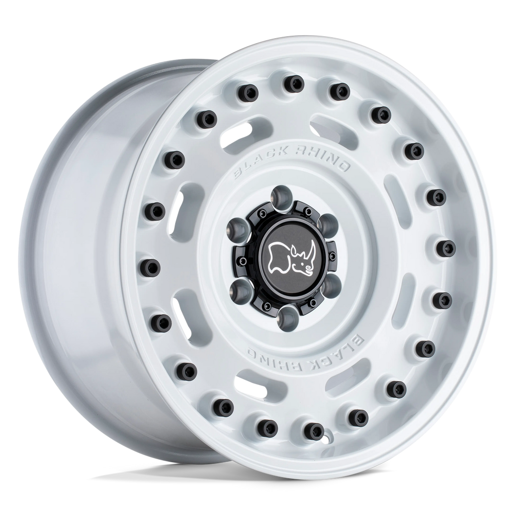 20X9.5 5X130/25 Black Rhino Axle Glos White Cb84.1