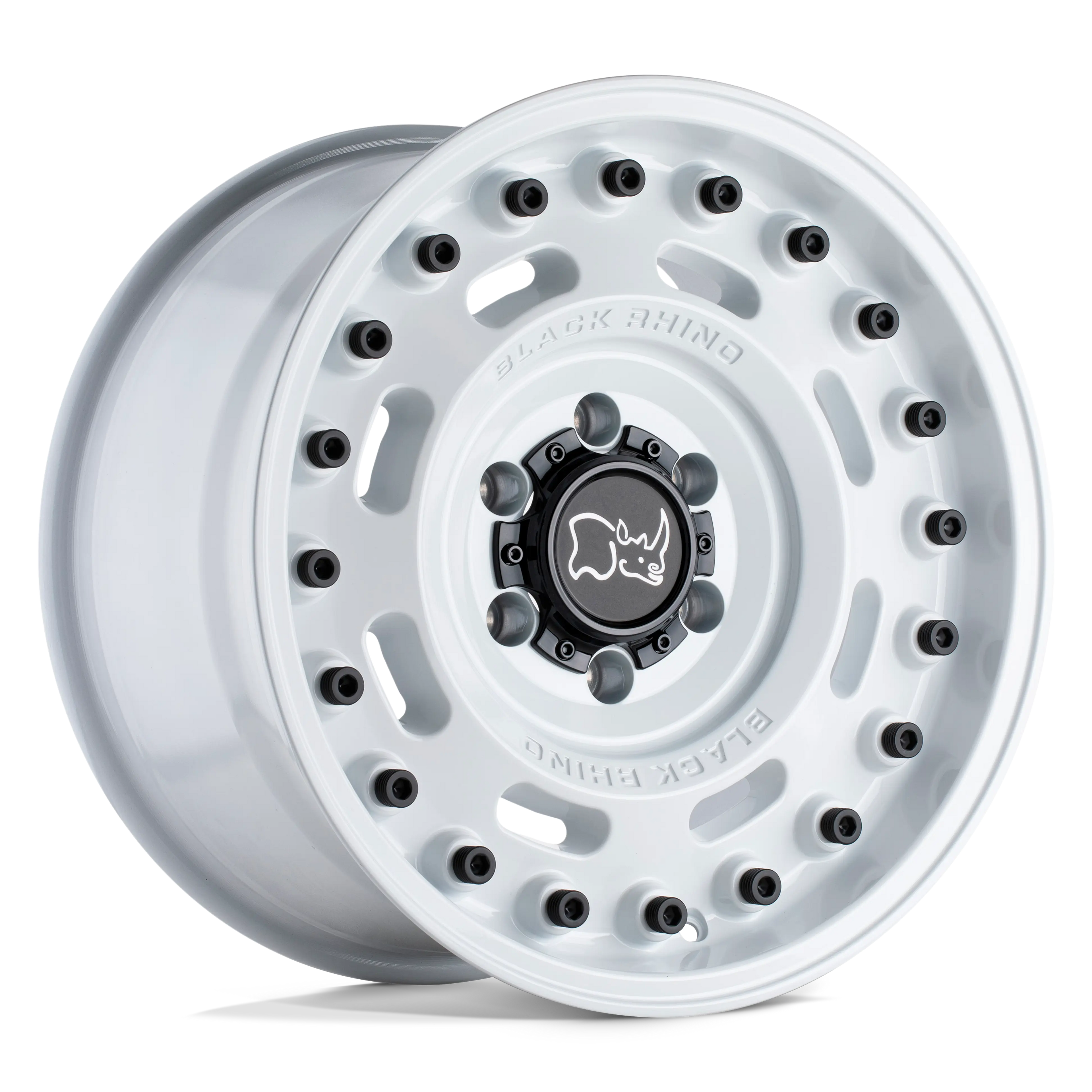 20X9.5 5X130/25 Black Rhino Axle Glos White Cb84.1