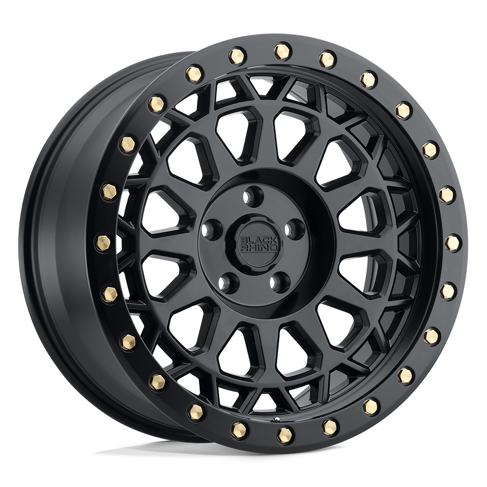 17X9.0 6X139.7/-12 Black Rhino Primm Matte Black Brass Bolts