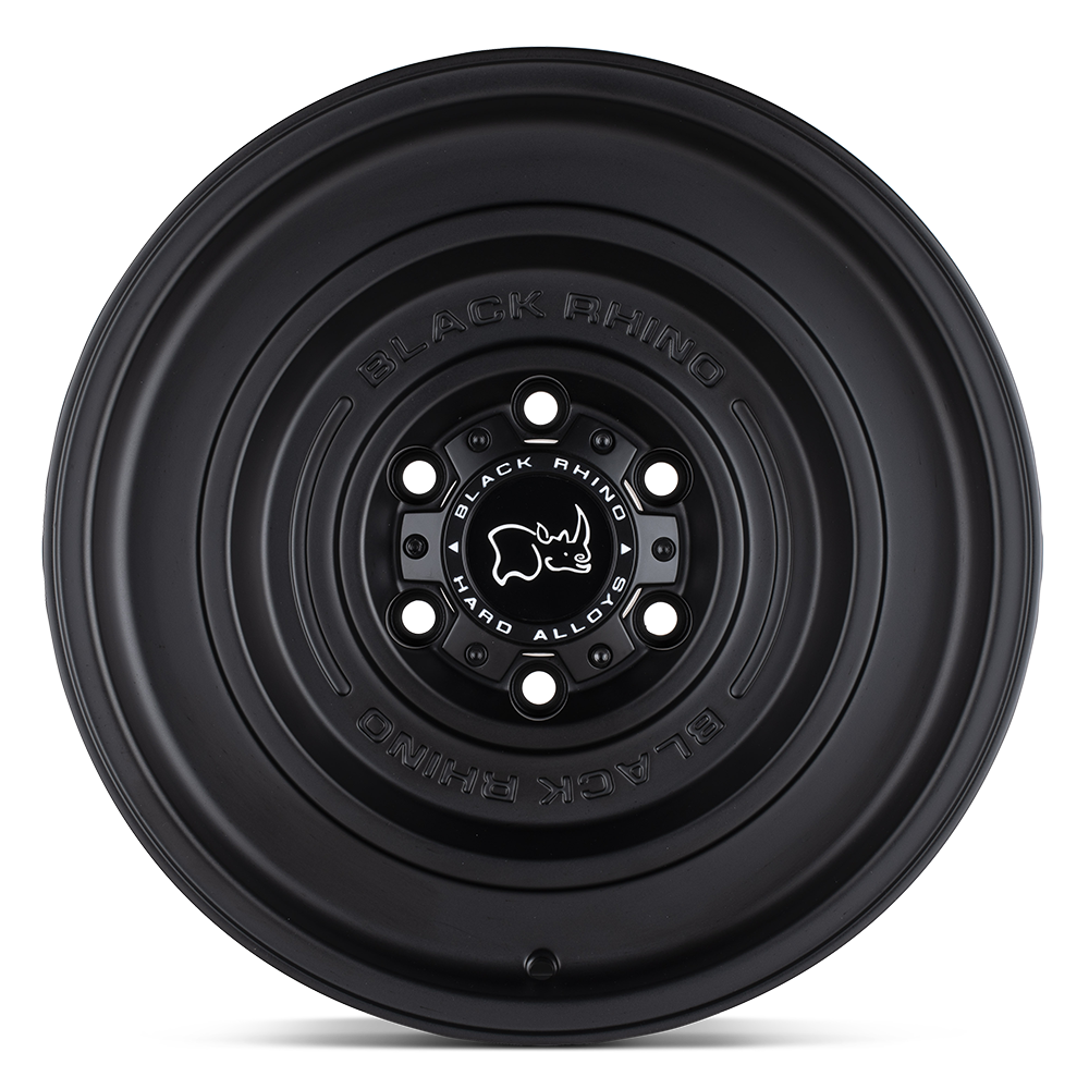17X9.5 6X139.7/-12 Black Rhino Solid Matte Black Offroad