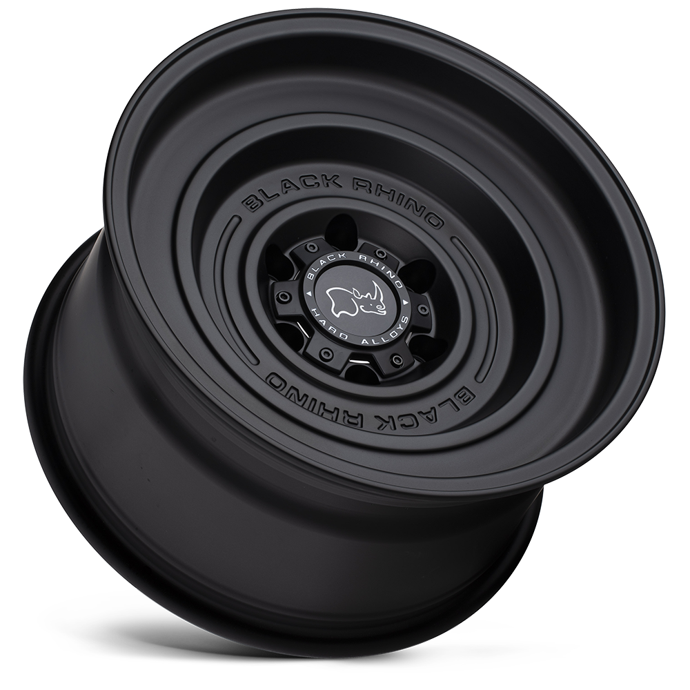 17X9.5 6X139.7/-12 Black Rhino Solid Matte Black Offroad