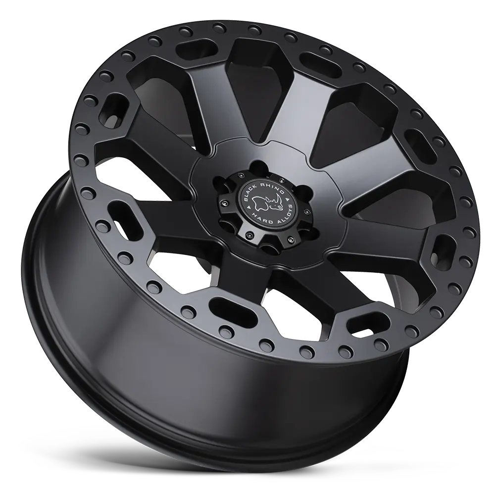 17X9.0 6X135/12 Black Rhino Warlord Matte Black W/Machine
