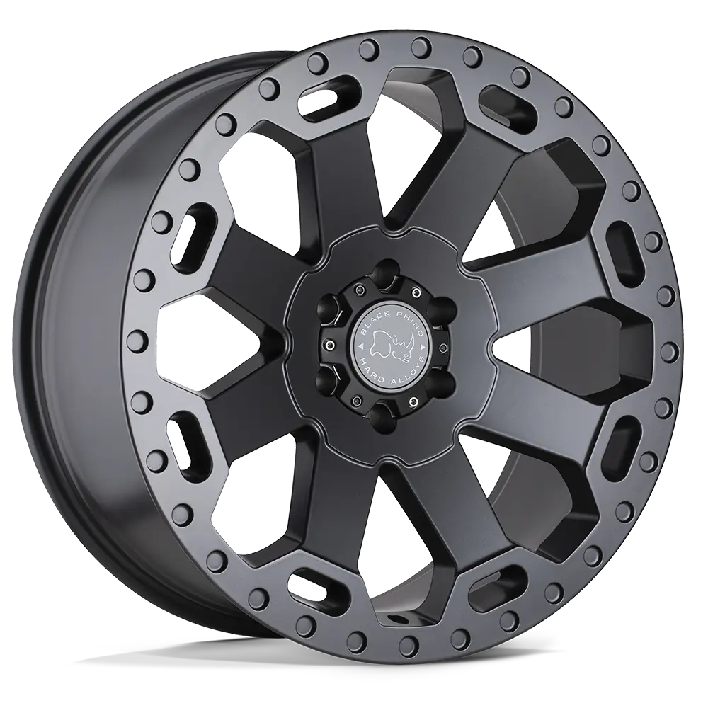 18X9.0 6X139.7/-12 Black Rhino Warlord Matte Black W/Machine