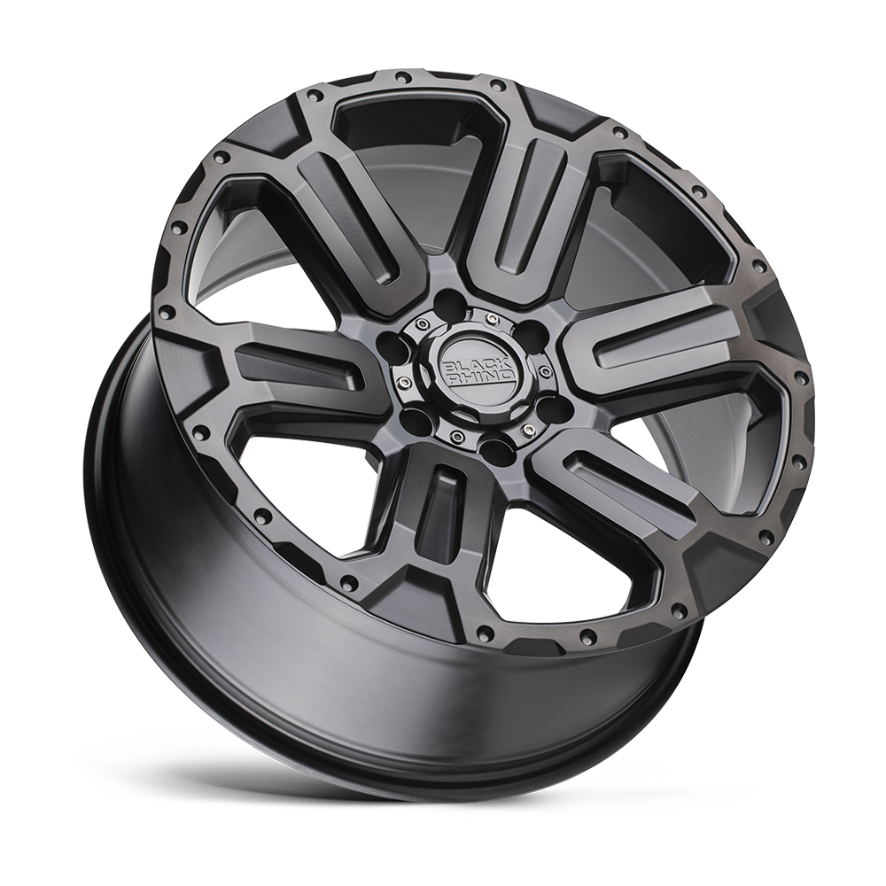 17X8.5 6X139.7/12 Black Rhino Wanaka Matte Gunmetal W/Brushe Offroad