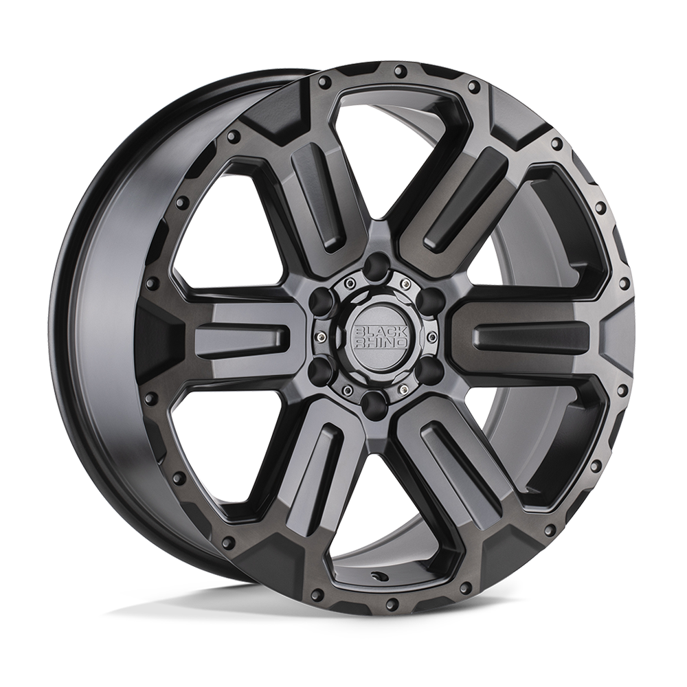 17X8.5 6X139.7/12 Black Rhino Wanaka Matte Gunmetal W/Brushe Offroad